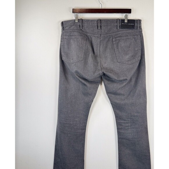Ralph Lauren Mens Jeans Gray Denim Straight Classic Fit Dark Wash Casual 38x31 - Picture 8 of 11